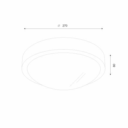 Brilagi - LED plafonsko svetlo CARVALHO SLIM 1xE27/60W/230V hrast/orah fi 27 cm