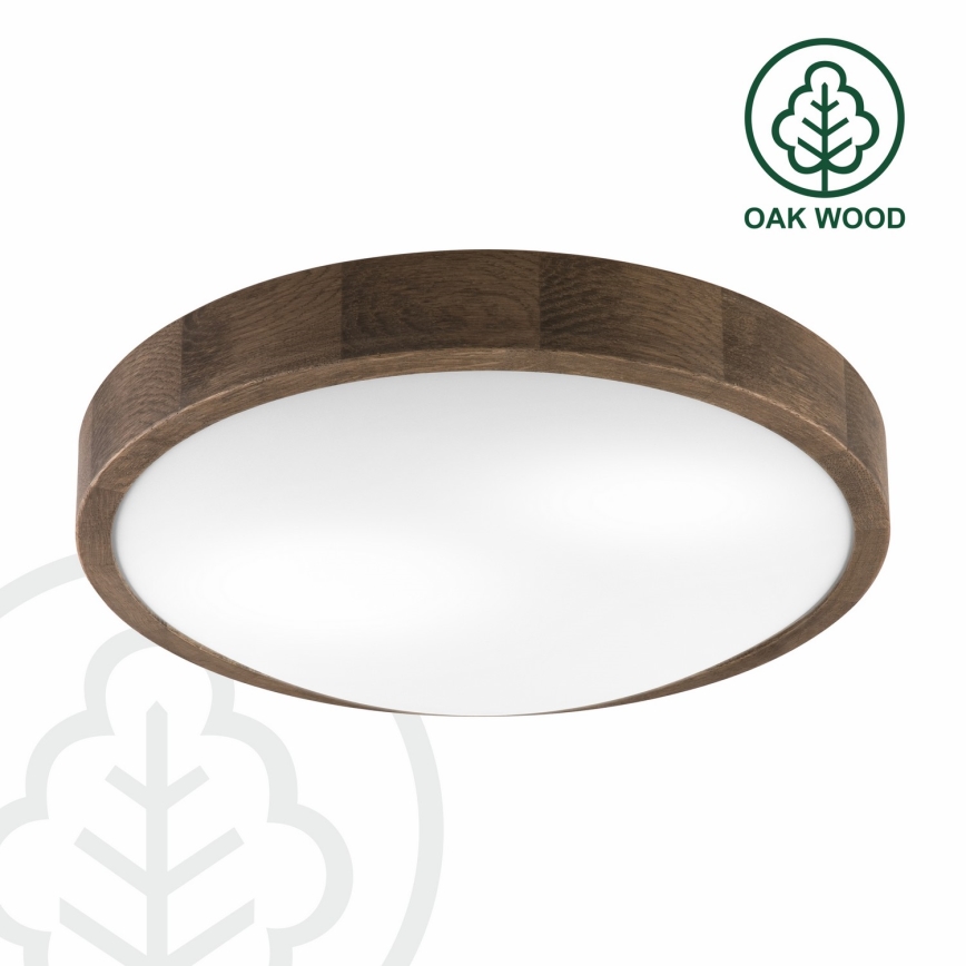 BRILAGI - LED plafonsko svetlo CARVALHO SLIM 2xE27/15W/230V hrast/orah prečnik 37 cm