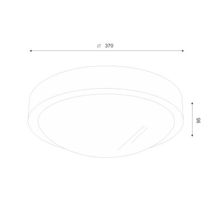 BRILAGI - LED plafonsko svetlo CARVALHO SLIM 2xE27/15W/230V hrast/orah prečnik 37 cm