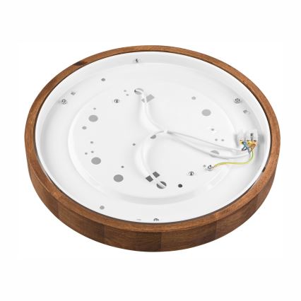 Brilagi - LED plafonsko svetlo CARVALHO SLIM 2xE27/15W/230V hrast-trešnja, prečnik 37 cm