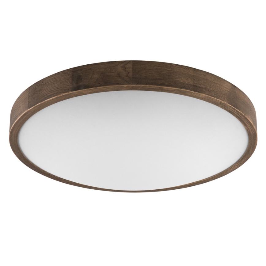 Brilagi - LED plafonsko svetlo CARVALHO SLIM 3xE27/15W/230V hrast orah prečnik 47 cm