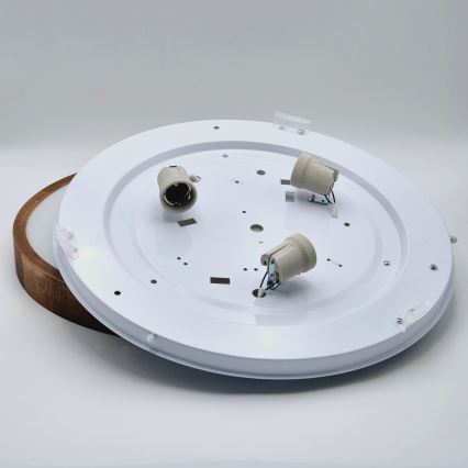 Brilagi - LED plafonsko svetlo CARVALHO SLIM 3xE27/60W/230V hrast-trešnja prečnik 47 cm