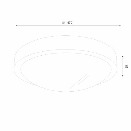 Brilagi - LED plafonsko svetlo CARVALHO SLIM 3xE27/60W/230V hrast-trešnja prečnik 47 cm