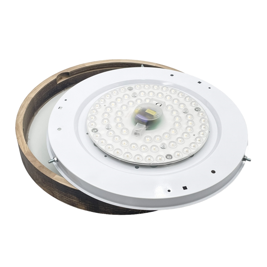Brilagi - LED plafonsko svetlo CARVALHO SLIM SMOKEY LED/36W/230V, hrast, prečnik 37,5 cm