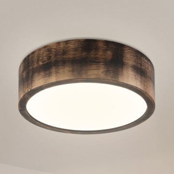 Brilagi - LED plafonsko svetlo CARVALHO SMOKEY LED/20W/230V hrast, prečnik 27,5 cm