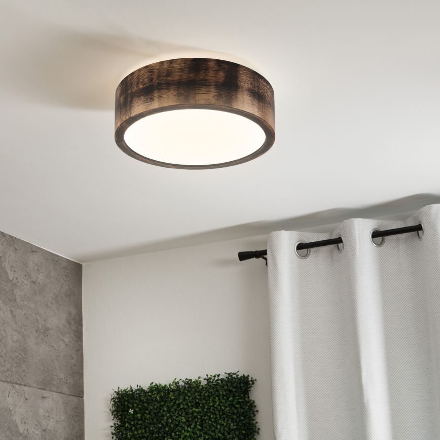 Brilagi - LED plafonsko svetlo CARVALHO SMOKEY LED/20W/230V hrast, prečnik 27,5 cm