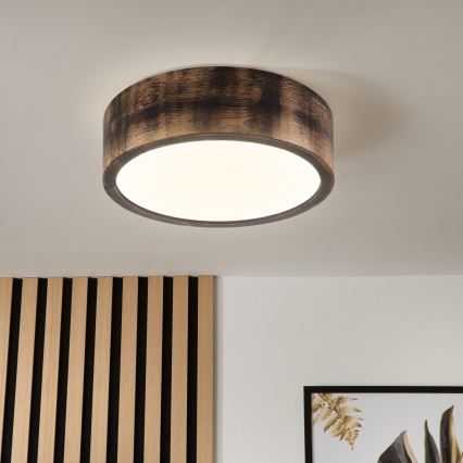 Brilagi - LED plafonsko svetlo CARVALHO SMOKEY LED/20W/230V hrast, prečnik 27,5 cm