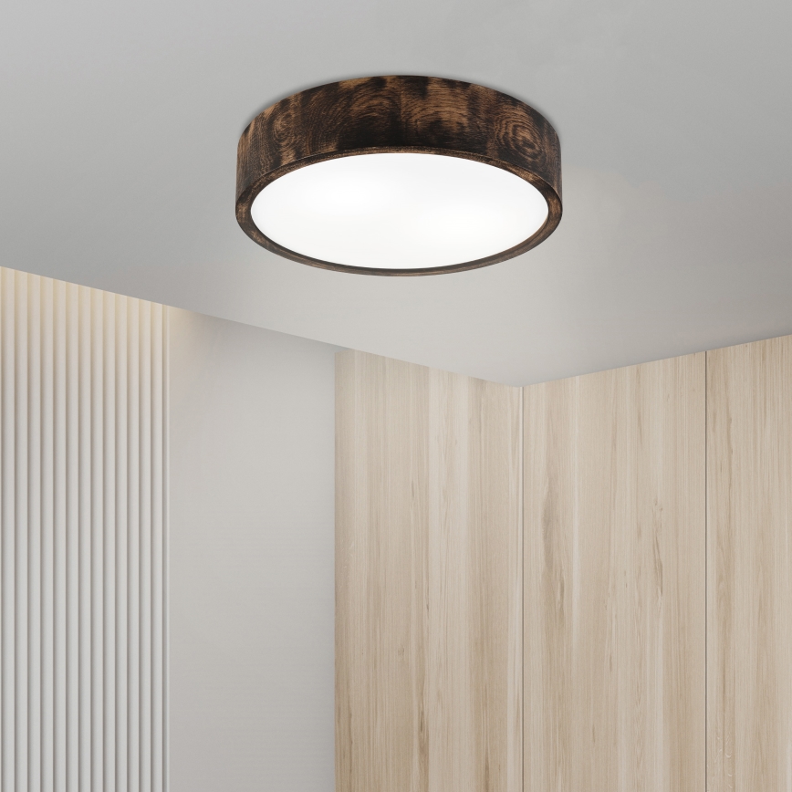 BRILAGI - LED plafonsko svetlo CARVALHO SMOKEY LED/36W/230V hrast prečnik 37,5 cm