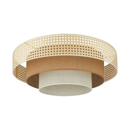 BRILAGI - LED plafonsko svetlo CEDAR LUNETA LED/26W/230V Ø 60 cm ratan/braon/krem