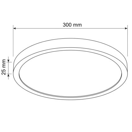 Brilagi - LED stropno svetlo ESTELA LED/18W/230V prečnik 30 cm crno
