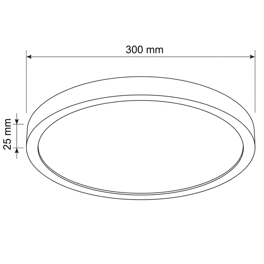 Brilagi - LED stropno svetlo ESTELA LED/18W/230V prečnik 30 cm crno