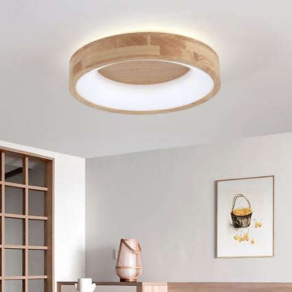 Brilagi - LED plafonsko svetlo FALCON WOOD LED/30W/230V 3000/4000/6000K prečnik 45 cm drvo