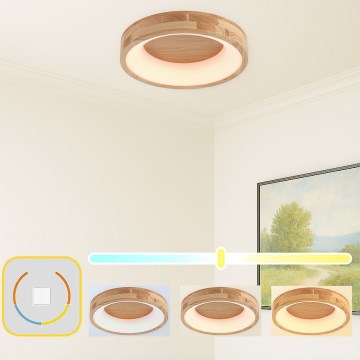 Brilagi - LED plafonsko svetlo FALCON WOOD LED/30W/230V 3000/4000/6000K prečnik 45 cm drvo