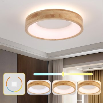 Brilagi - LED plafonsko svetlo FALCON WOOD LED/30W/230V 3000/4000/6000K prečnik 45 cm drvo