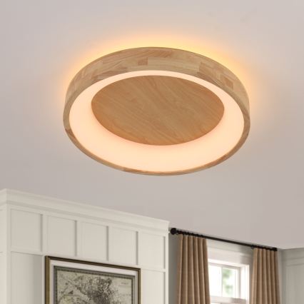 Brilagi - LED drveno plafonsko svetlo FALCON WOOD LED/40W/230V 3000/4000/6000K prečnik 60 cm