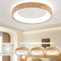 Brilagi - LED plafonsko svetlo FALCON WOOD LED/40W/230V 3000/4000/6000K prečnika 60 cm drvo