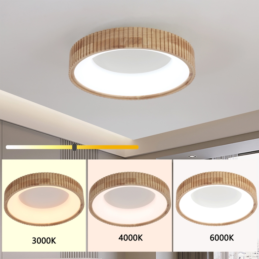 Brilagi - LED plafonsko svetlo FALCON WOOD MODERN LED/30W/230V 3000/4000/6000K prečnik 45 cm, drveno