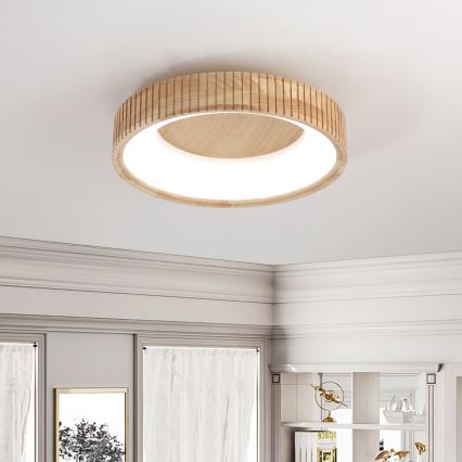 Brilagi - LED stropno svetlo FALCON WOOD MODERN LED/30W/230V 3000/4000/6000K, prečnik 45 cm, drvo