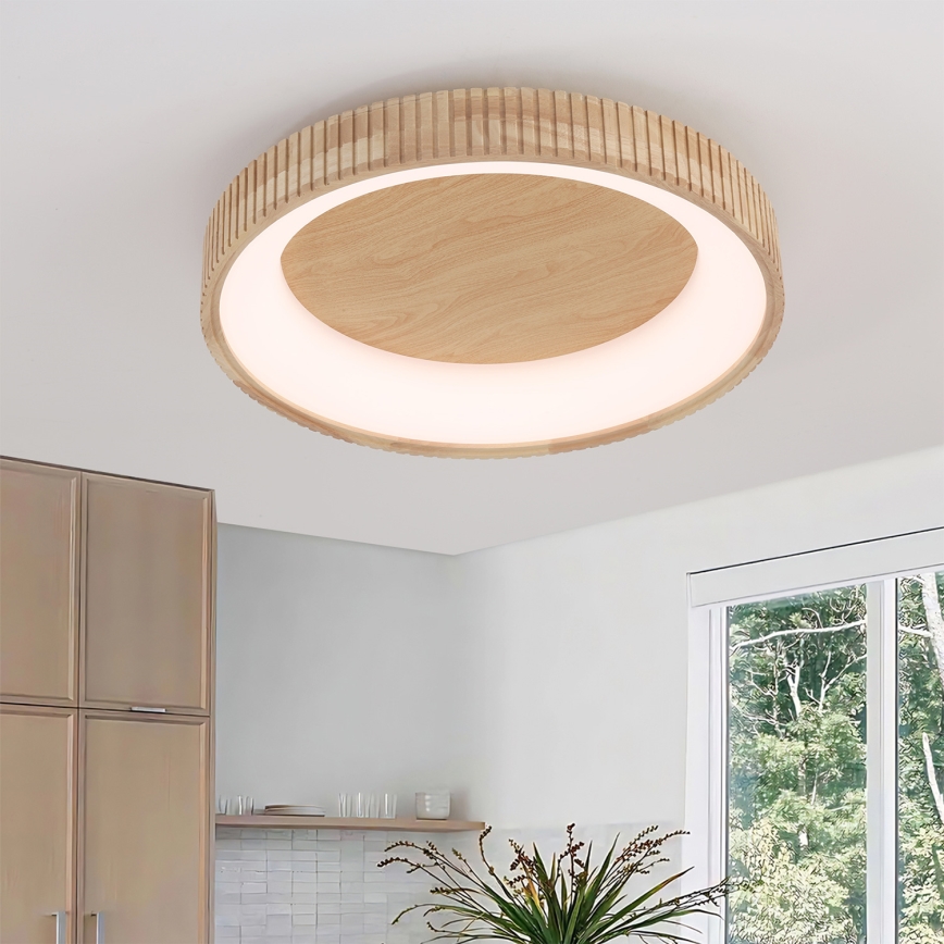 Brilagi - LED plafonsko svetlo FALCON WOOD MODERN LED/40W/230V 3000/4000/6000K prečnik 60 cm drvo