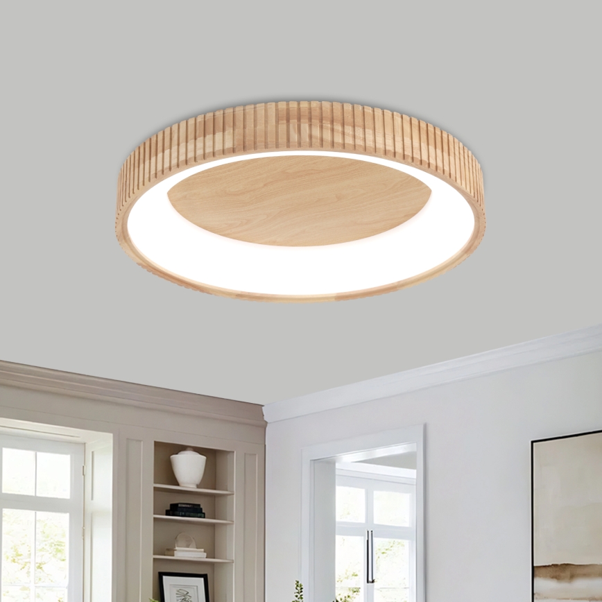 Brilagi - LED plafonsko svetlo FALCON WOOD MODERN LED/40W/230V 3000/4000/6000K prečnik 60 cm drvo