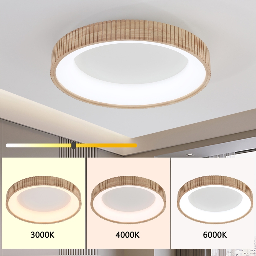 Brilagi - LED stropno svetlo FALCON WOOD MODERN LED/40W/230V 3000/4000/6000K Ø 60 cm drveno