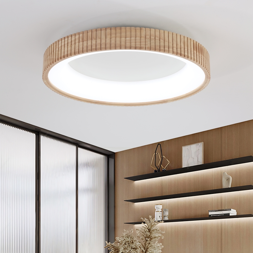 Brilagi - LED stropno svetlo FALCON WOOD MODERN LED/40W/230V 3000/4000/6000K Ø 60 cm drveno