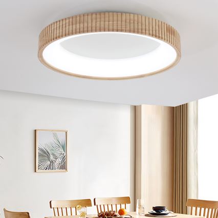 Brilagi - LED stropno svetlo FALCON WOOD MODERN LED/40W/230V 3000/4000/6000K Ø 60 cm drveno
