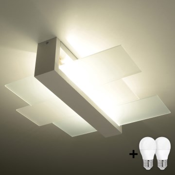 Brilagi - LED plafonsko svetlo HERA 2xE27/7,5W/230V 43x43 cm belo