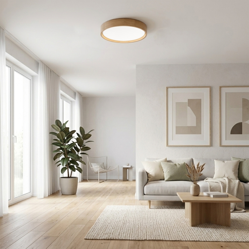 Brilagi - LED plafonsko svetlo MANAROLA PLAIN LED/24W/230V 4000K prečnika 41 cm hrast