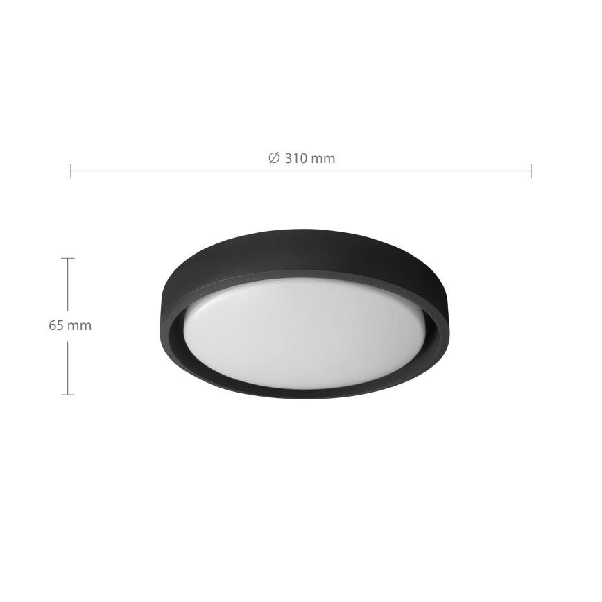 Brilagi - LED plafonsko svetlo MATTEO LED/24W/230V, prečnik 31 cm, crno