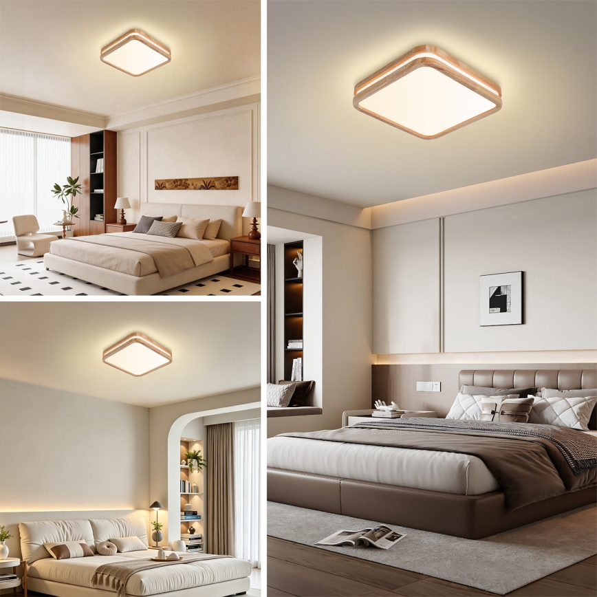 BRILAGI - LED stropno svetlo MOLINA SQUARE LED/32W/230V 3000/4000/6000K hrast 30x30 cm