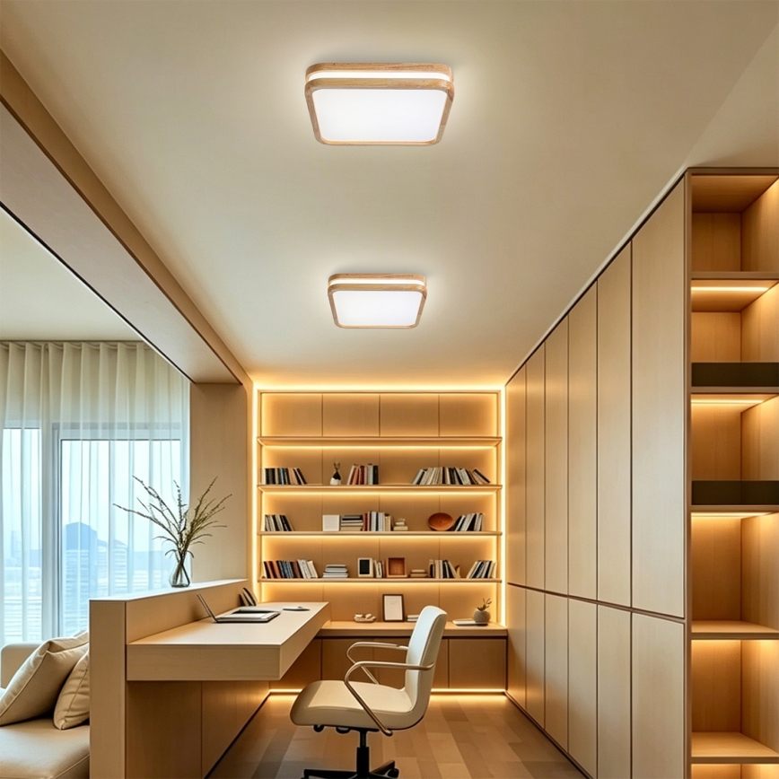 BRILAGI - LED stropno svetlo MOLINA SQUARE LED/32W/230V 3000/4000/6000K hrast 30x30 cm
