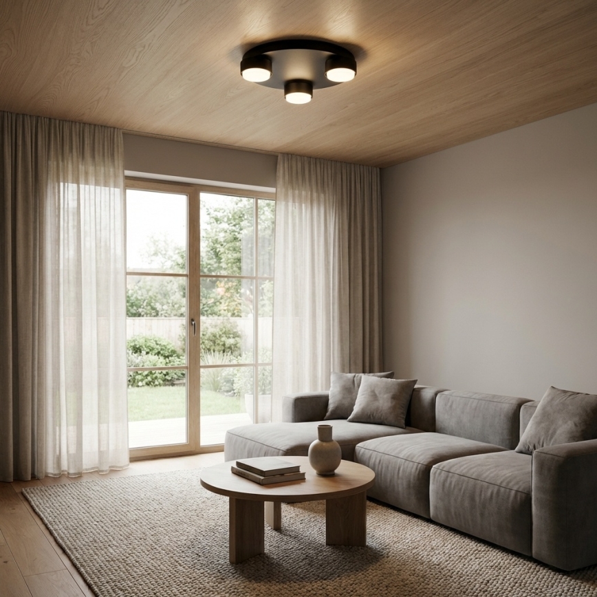 Brilagi - LED plafonsko svetlo MONO 3xGX53/12W/230V Ø 30 cm crno