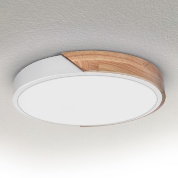 Brilagi - LED plafonsko svetlo PILANA LED/24W/230V hrast/bela prečnika 30 cm