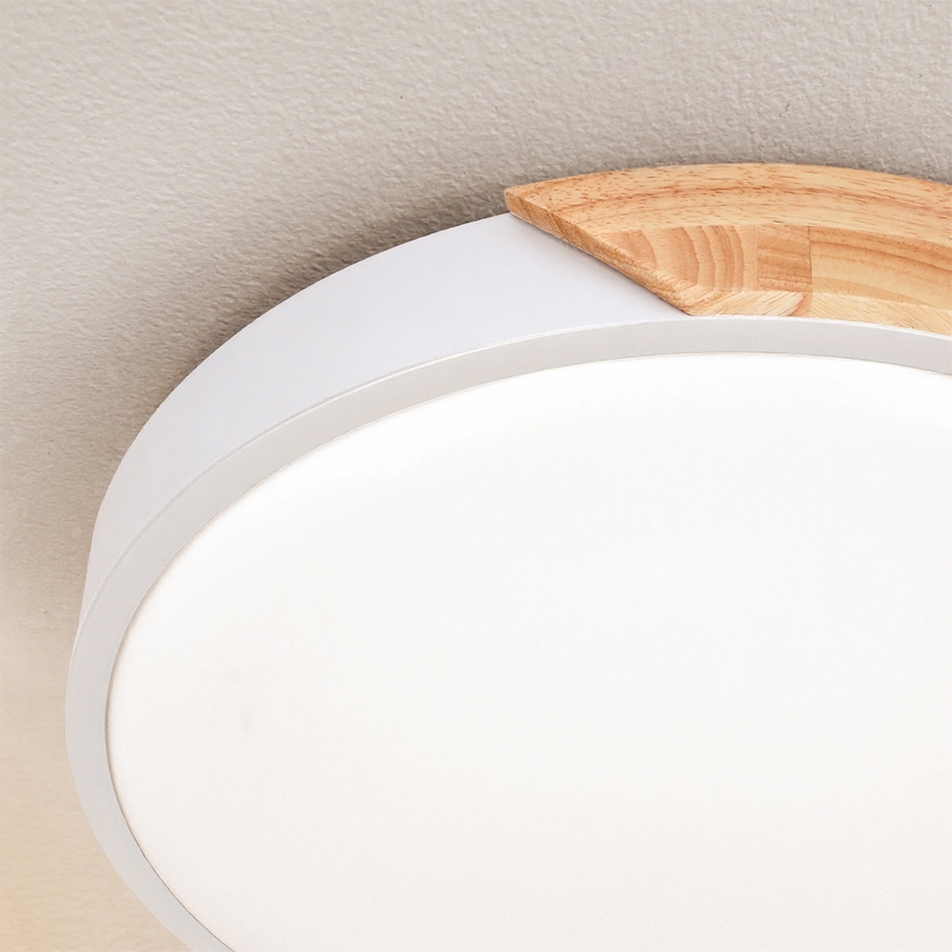 Brilagi - LED plafonsko svetlo PILANA LED/24W/230V hrast/bela prečnika 30 cm