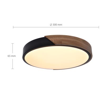 Brilagi - LED plafonsko svetlo PILANA LED/24W/230V, hrast, prečnik 30 cm