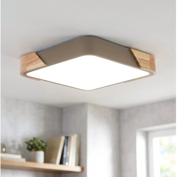 BRILAGI - LED plafonsko svetlo PILANA SQUARE LED/24W/230V hrast/bež 32x32 cm