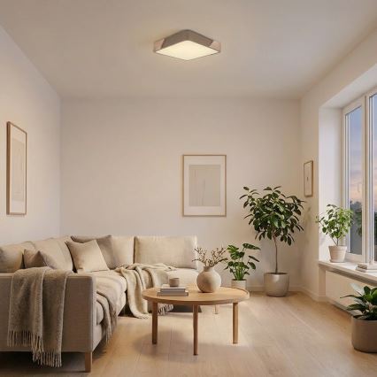 BRILAGI - LED plafonsko svetlo PILANA SQUARE LED/24W/230V hrast/bež 32x32 cm
