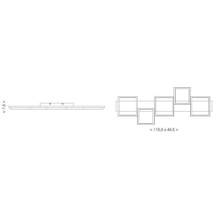 BRILAGI - LED plafonsko svetlo PLANK LED/40W/230V 4000K 44,5x115 cm drveno