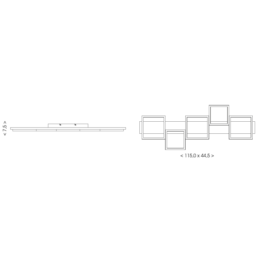 BRILAGI - LED plafonsko svetlo PLANK LED/40W/230V 4000K 44,5x115 cm drveno