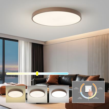 Brilagi - LED stropno svetlo POOL LED/100W/230V 3000/4000/6000K prečnik 80 cm braon