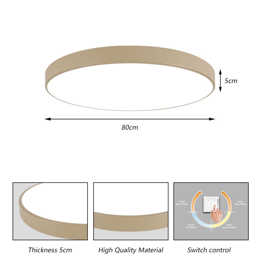 Brilagi - LED plafonsko svetlo POOL LED/100W/230V 3000/4500/6000K prečnik 80 cm bež