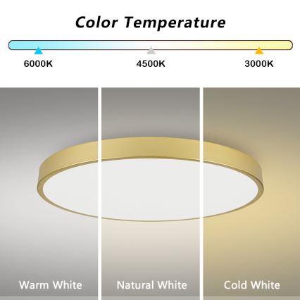 Brilagi - LED plafonsko svetlo POOL LED/128W/230V 3000/4500/6000K prečnika 100 cm zlatna