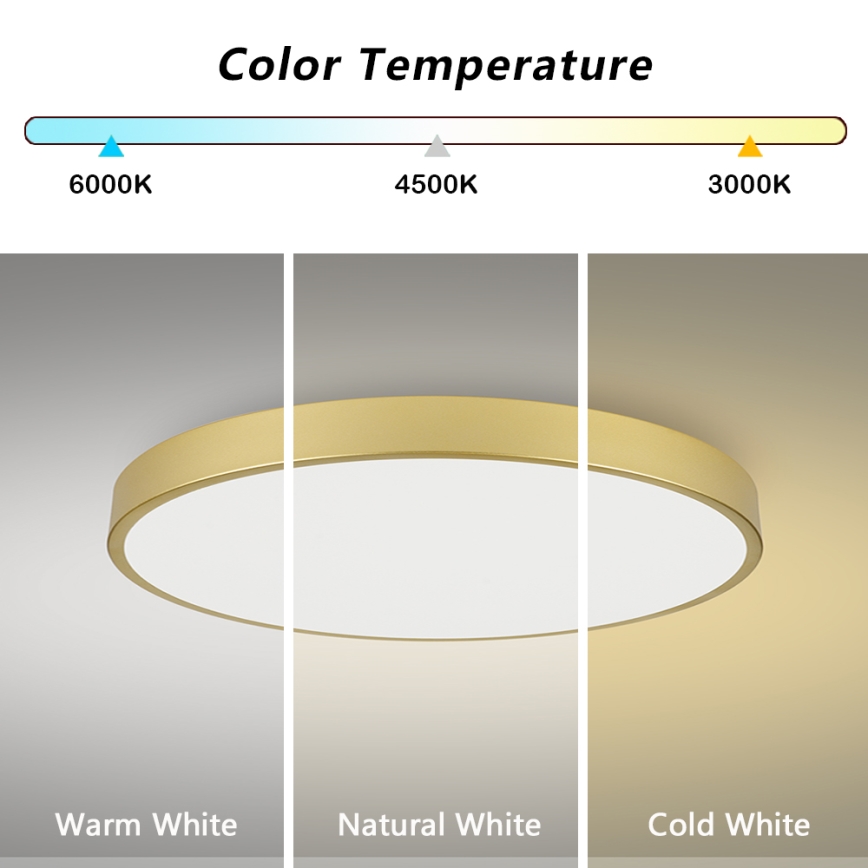 Brilagi - LED plafonsko svetlo POOL LED/128W/230V 3000/4500/6000K prečnika 100 cm zlatna