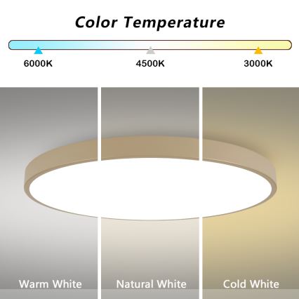 Brilagi - LED stropna svetiljka POOL LED/180W/230V 3000/4000/6000K prečnik 120 cm bež