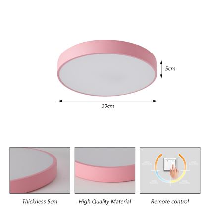 Brilagi - LED plafonsko svetlo POOL LED/36W/230V 3000/4000/6000K prečnika 30 cm ružičasto