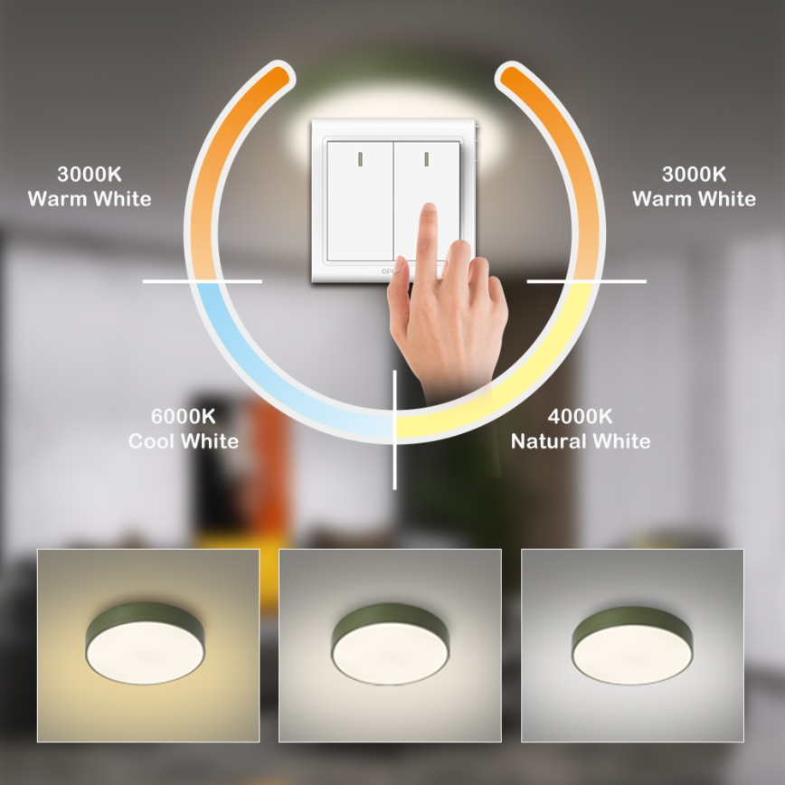 Brilagi - LED plafonsko svetlo POOL LED/36W/230V 3000/4000/6000K prečnik 30 cm zeleno