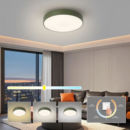 Brilagi - LED stropno svetlo POOL LED/48W/230V 3000/4000/6000K prečnik 40 cm zeleno