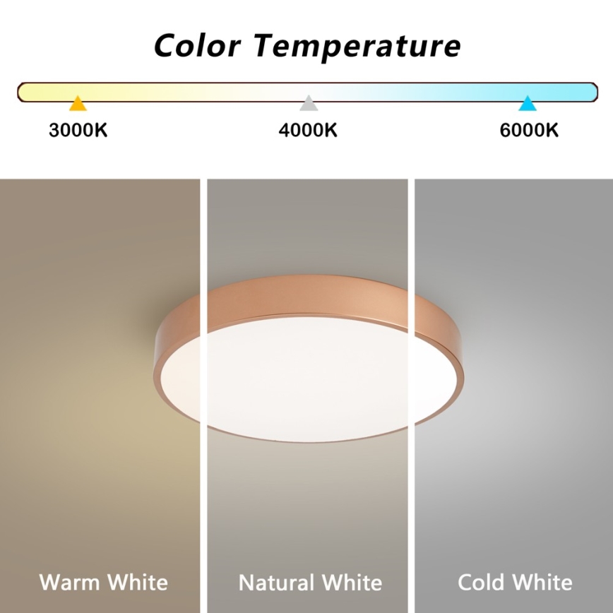 BRILAGI - LED plafonsko svetlo POOL LED/48W/230V 3000/4000/6000K prečnik 40 cm brončano