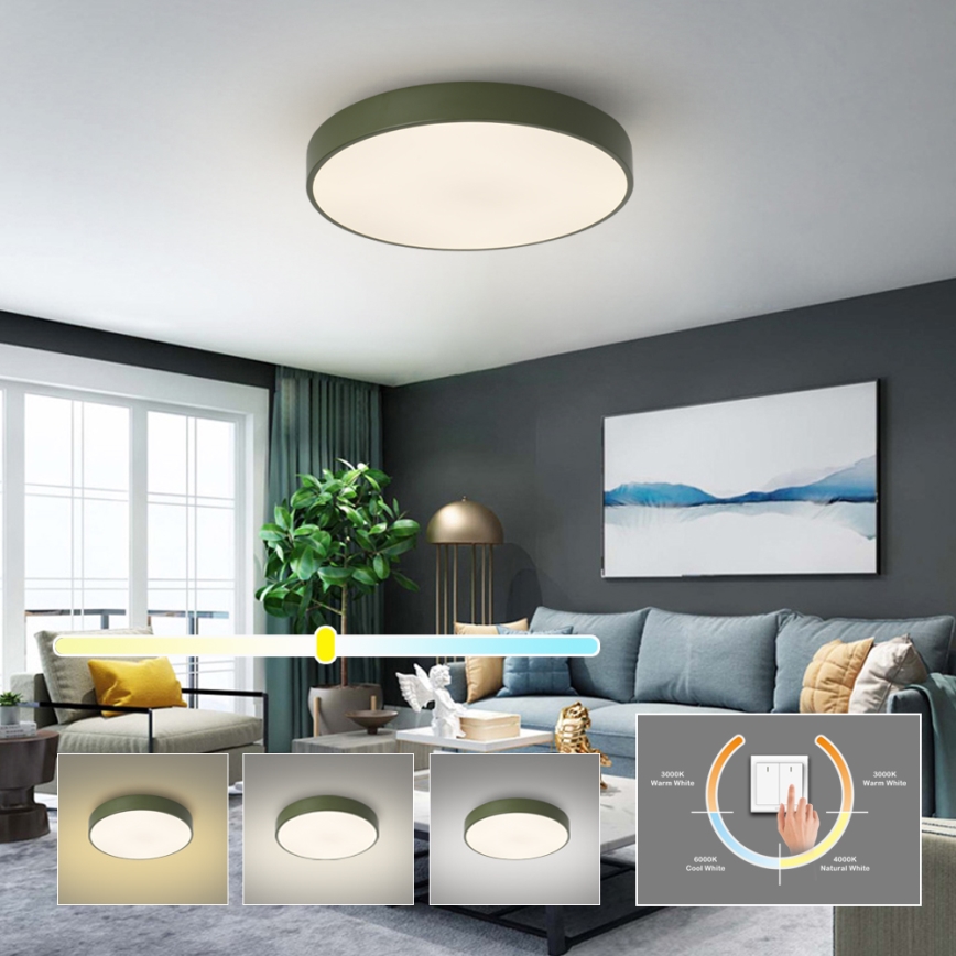 Brilagi - LED stropno svetlo POOL LED/60W/230V 3000/4000/6000K prečnik 50 cm zeleno